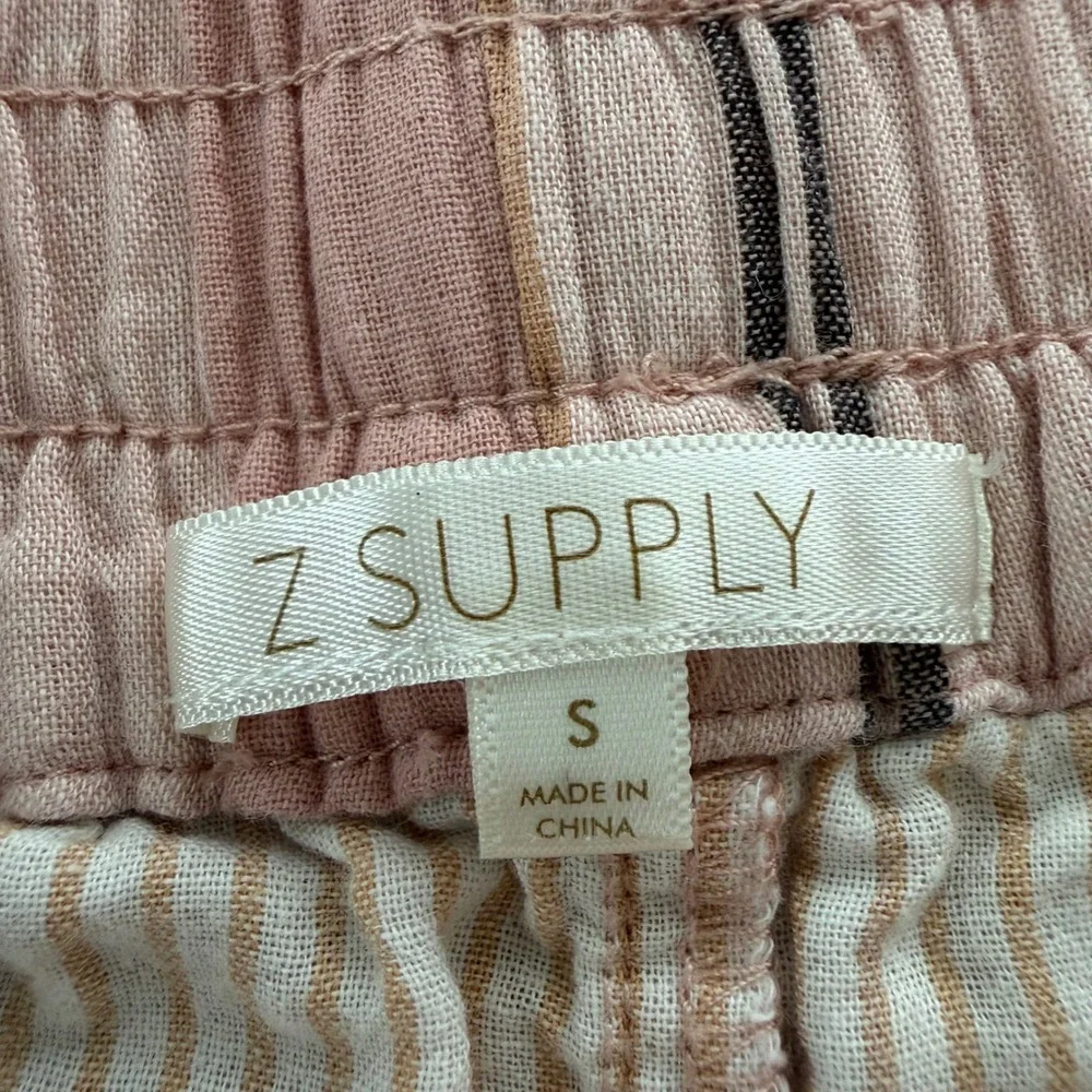 Z Supply Pink Plaid Cotton Lounge Shorts ZLS233655 Small Sleepwear‎ PJ